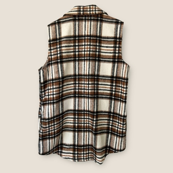 C By One Plaid Buttoned Vest - Picture 6 of 10